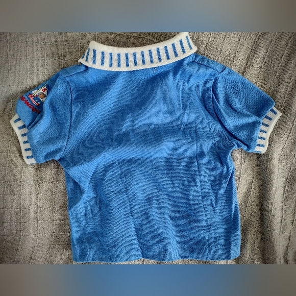 Vintage 1991 Oshkosh B'gosh Boys 18 Months Collared Blue Polo Shirt Short Sleeve - Picture 7 of 7